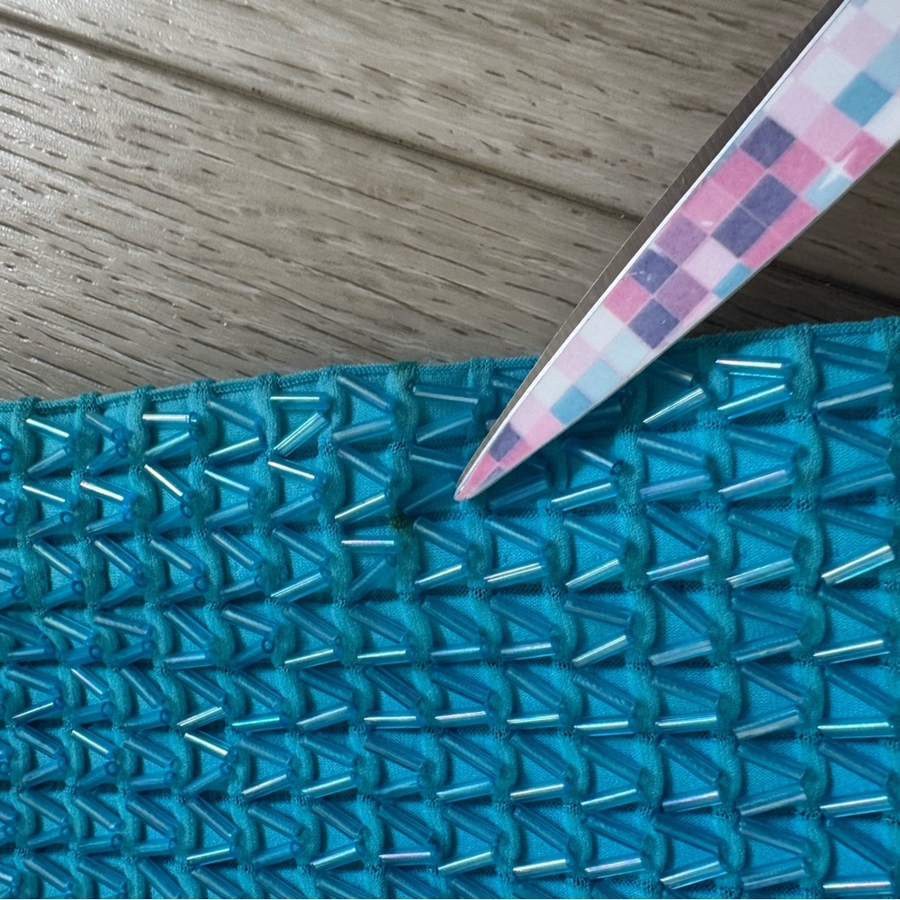 Cache Blue Beaded Top - Picture 6 of 6